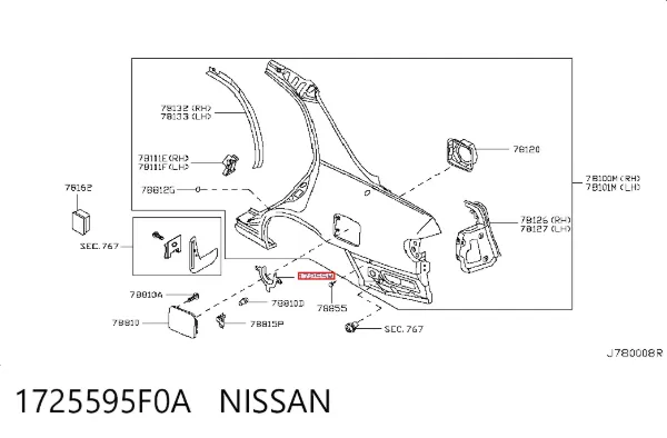  1725595F0A Nissan/Infiniti