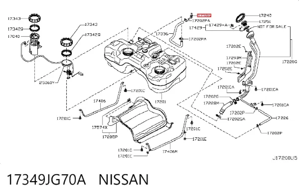  17349JG70A Nissan/Infiniti