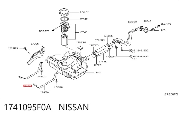  1741095F0A Nissan/Infiniti