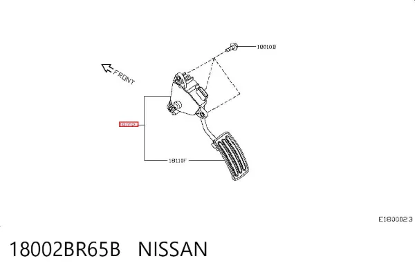 Pedal de gás (de acelerador) 18002BR65B Nissan/Infiniti