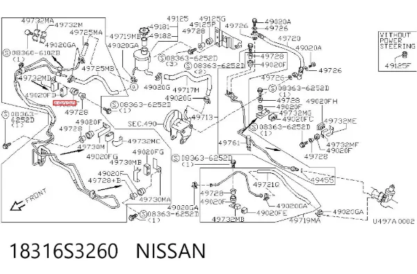  18316S3260 Nissan/Infiniti