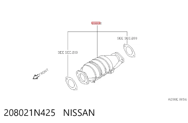 Convertidor - catalisador 208021N425 Nissan/Infiniti