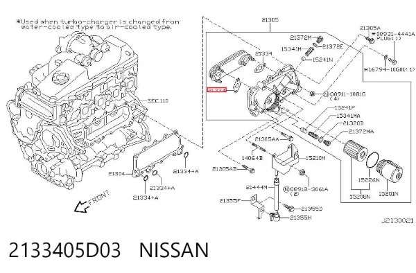 Vedante de termostato 2133405D03 Nissan/Infiniti