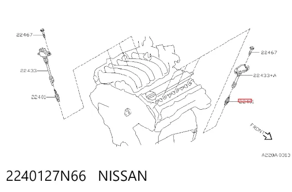 Vela de ignição 2240127N66 Nissan/Infiniti