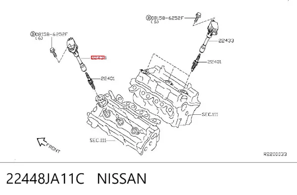 Bobina de ignição 22448JA11C Nissan/Infiniti