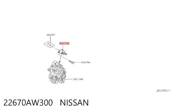 Válvula de regulação de pressão (válvula de redução da Bomba de Combustível de Pressão Alta) Common-Rail-System 22670AW300 Nissan/Infiniti