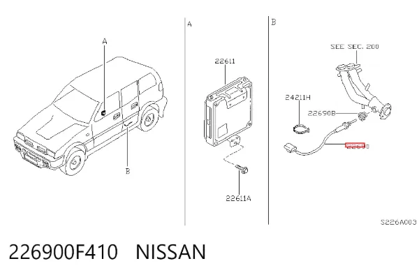 Sonda lambda, sensor de oxigênio Nissan Primera P10