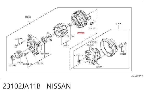 Gerador 23102JA11B Nissan/Infiniti