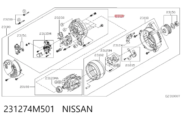  231274M501 Nissan/Infiniti