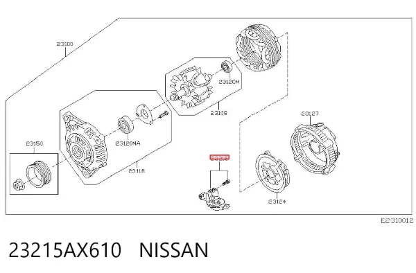 Relê-regulador do gerador (relê de carregamento) 23215AX610 Nissan/Infiniti