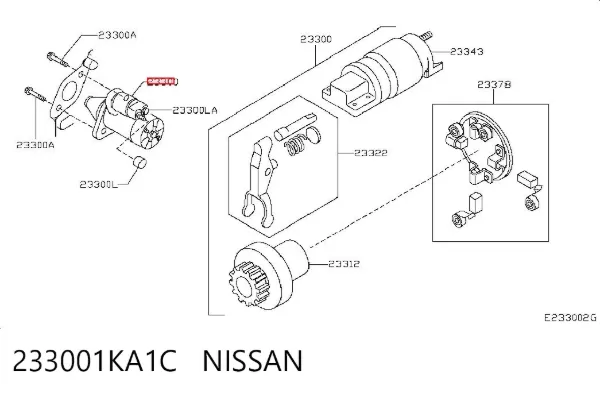 Motor de arranco 233001KA1C Nissan/Infiniti
