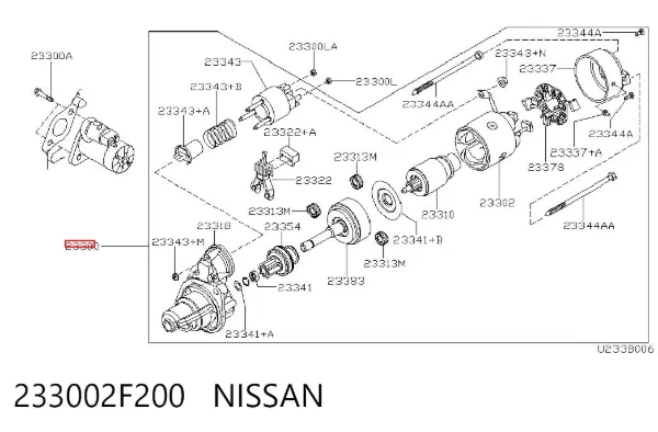 Motor de arranco 233002F200 Nissan/Infiniti