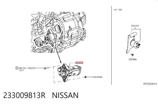 Motor de arranco 233009813R Nissan/Infiniti