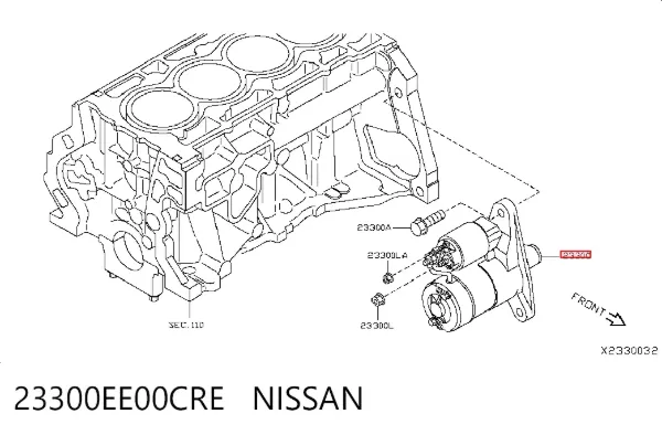 Motor de arranco 23300EE00CRE Nissan/Infiniti