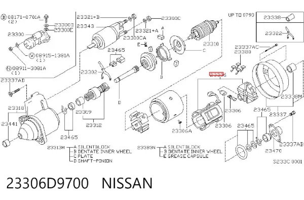 Enrolamento do motor de arranco, estator 0001516855 Ssang Yong