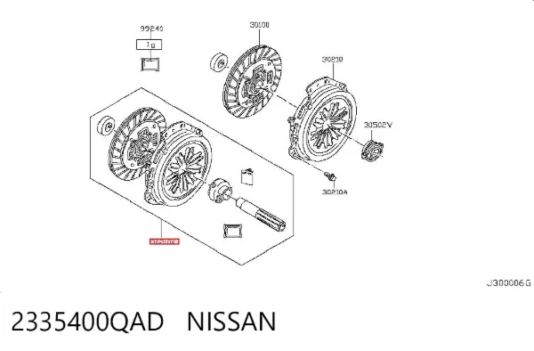 Kit de embraiagem (3 peças) 2335400QAD Nissan/Infiniti