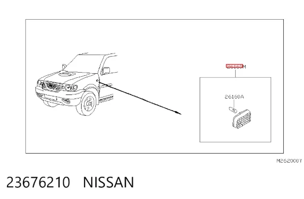 Luz intermitente no pára-lama 23676210 Nissan/Infiniti