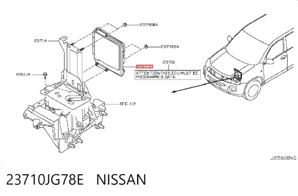 Módulo de direção (Centralina eletrônica) de motor 23710JG78E Nissan/Infiniti