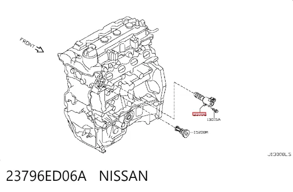 Válvula eletromagnética de posição (de fases) da árvore distribuidora 23796ED06A Nissan/Infiniti