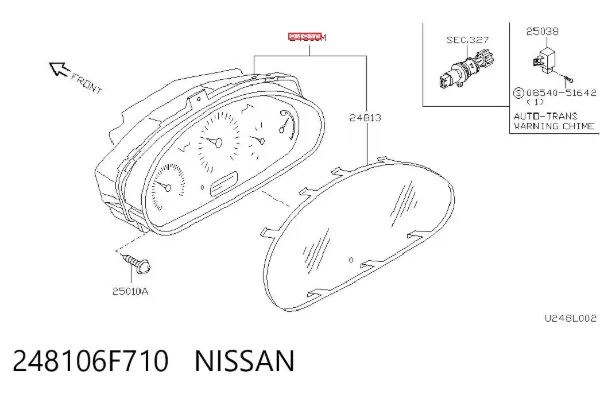 Painel de instrumentos (quadro de instrumentos) 248106F710 Nissan/Infiniti