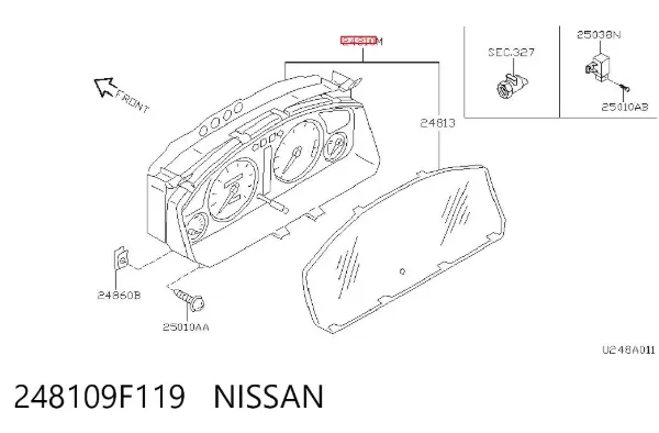 Painel de instrumentos (quadro de instrumentos) 248109F119 Nissan/Infiniti