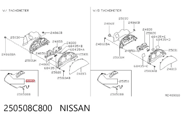 Cabo de acionamento de velocímetro Nissan Vanette Cargo