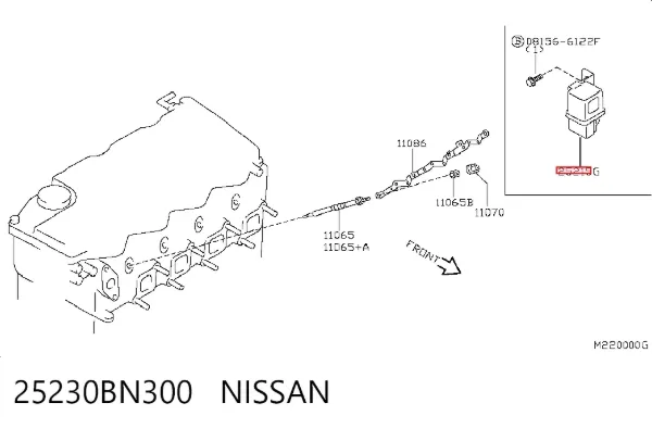 Relê das velas de incandescência Nissan Almera TINO