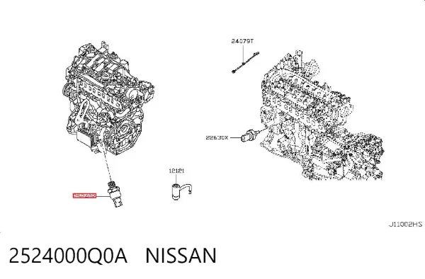 Sensor de pressão de óleo 2524000Q0A Nissan/Infiniti