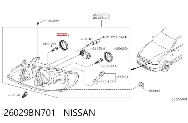  26029BN701 Nissan/Infiniti