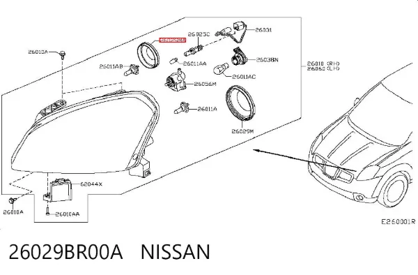  26029BR00A Nissan/Infiniti