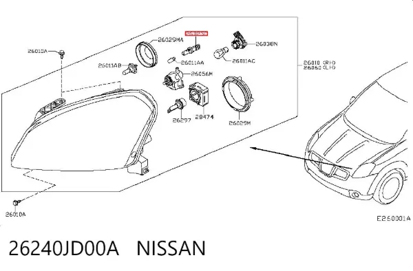  26240JD00A Nissan/Infiniti