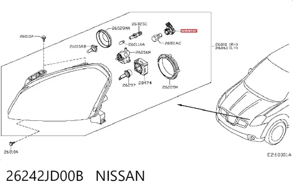  26242JD00B Nissan/Infiniti