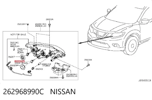 Lâmpada halógena 262968990C Nissan/Infiniti