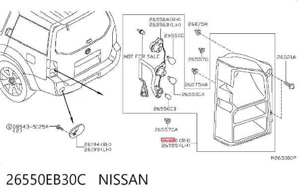Lanterna traseira direita 26550EB30C Nissan/Infiniti