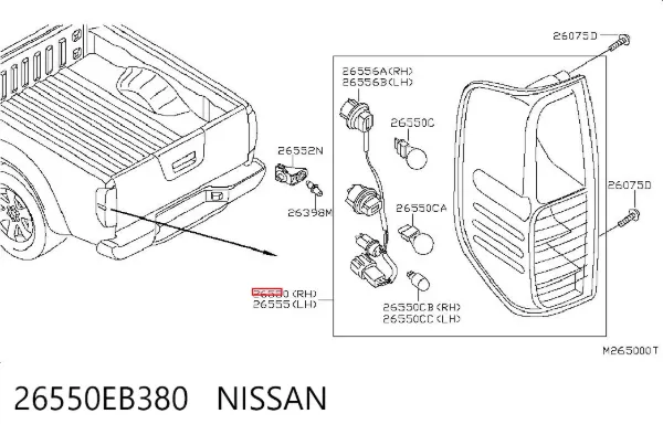 Lanterna traseira direita 26550EB380 Nissan/Infiniti