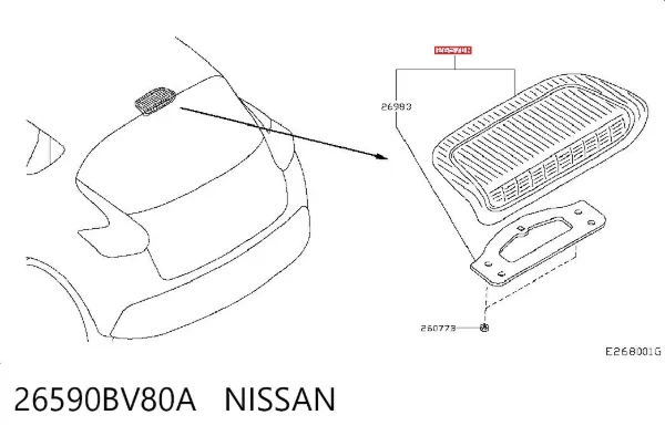Sinal de parada traseiro adicional Nissan JUKE NMUK