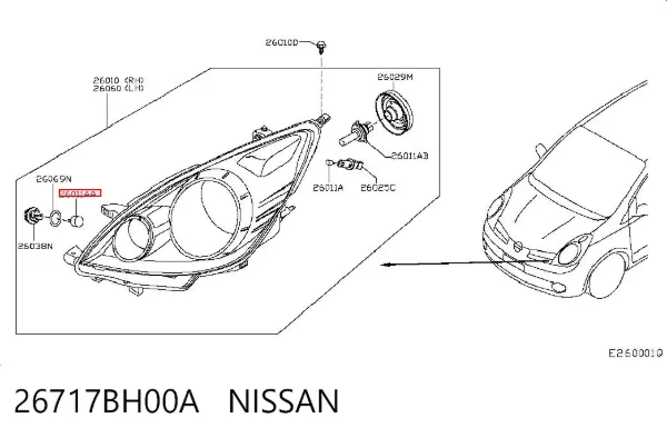  26717BH00A Nissan/Infiniti