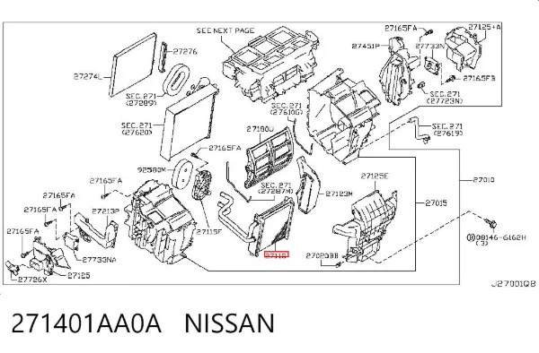 Radiador de forno (de aquecedor) Nissan Murano Z51