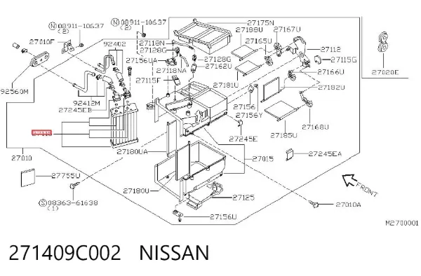 Radiador de forno (de aquecedor) Nissan Vanette Cargo