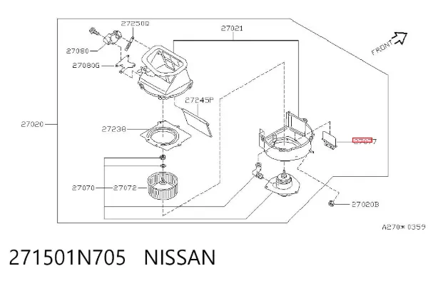  271501N705 Nissan/Infiniti