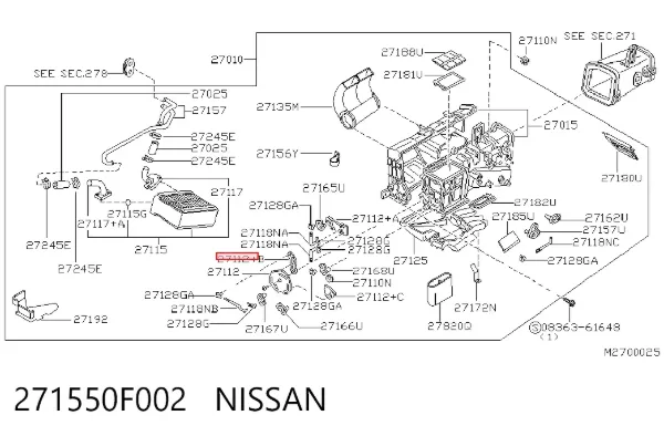  271550F002 Nissan/Infiniti