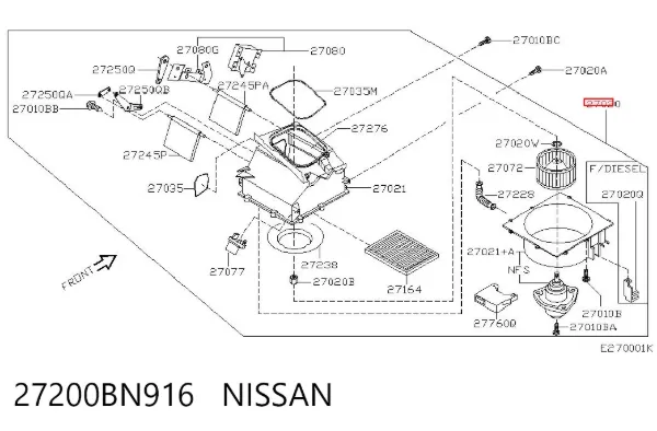  27200BN916 Nissan/Infiniti