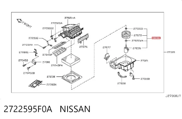 Motor de ventilador de forno (de aquecedor de salão) Nissan Almera CLASSIC