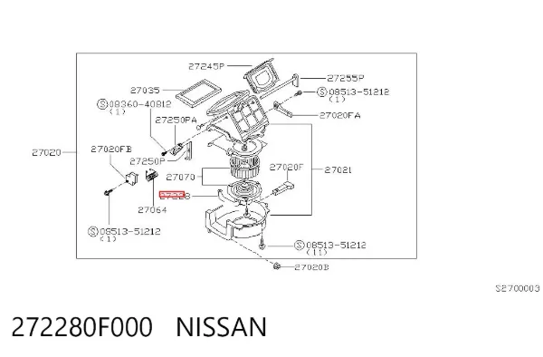  272280F000 Nissan/Infiniti
