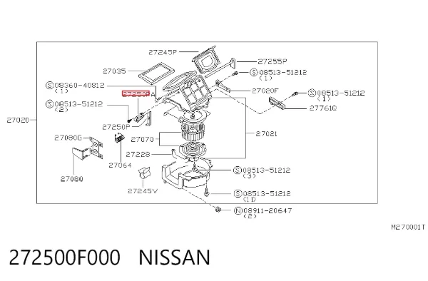  272500F000 Nissan/Infiniti