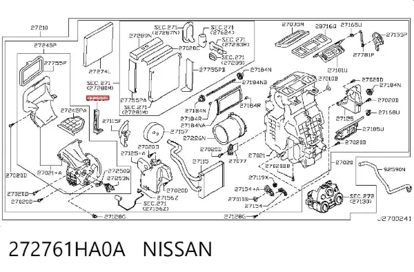  272761HA0A Nissan/Infiniti