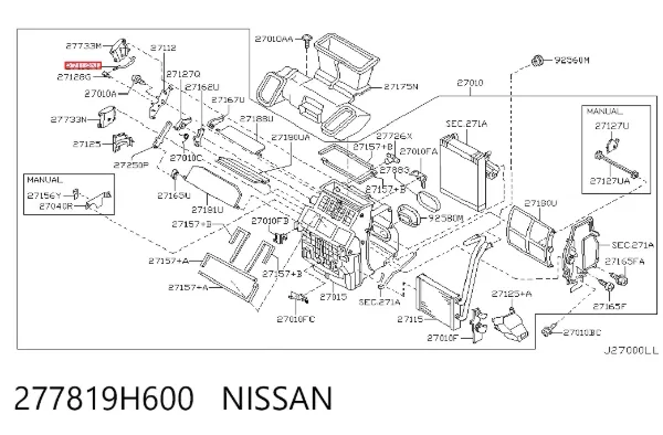  277819H600 Nissan/Infiniti