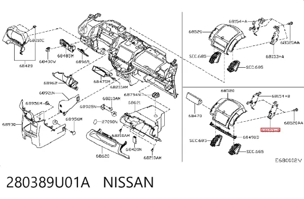  280389U01A Nissan/Infiniti