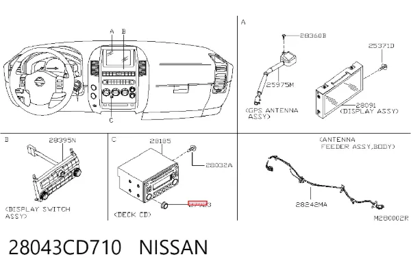  28043CD710 Nissan/Infiniti