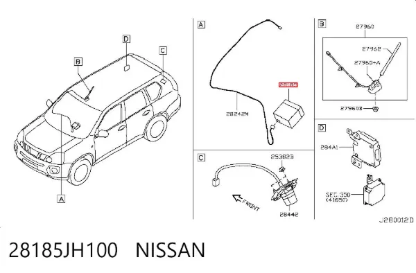 Aparelhagem de som (rádio AM/FM) 28185JH100 Nissan/Infiniti